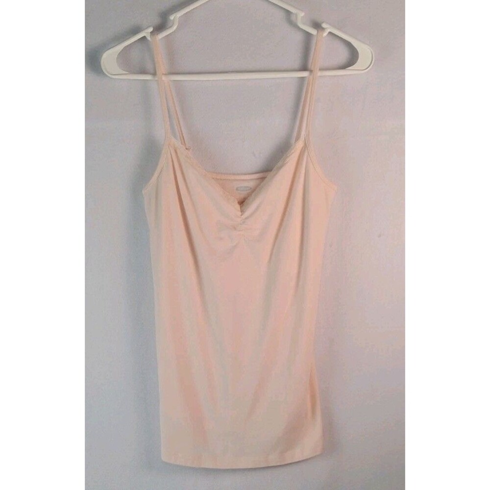 Old Navy Womens Medium Pink Tank Top Lace Trim